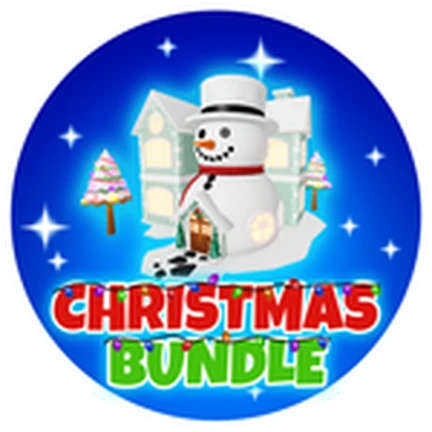 บ้านหิมะและตุ๊กตาหิมะพร้อมข้อความ CHRISTMAS BUNDLE จาก Twilight Daycare ของ Nighty Studio บน Roblox