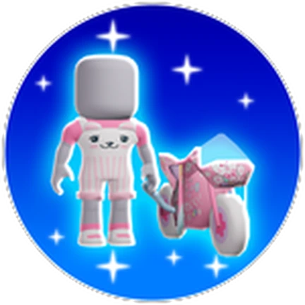 ชุดสีชมพูและรถเข็นรูปหมี จาก Twilight Daycare ของ Nighty Studio บน Roblox