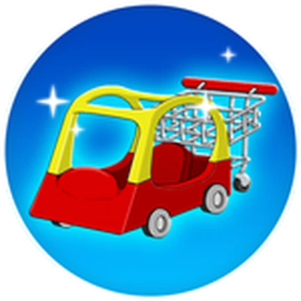 รถเข็นสีแดงเหลือง จาก Twilight Daycare ของ Nighty Studio บน Roblox