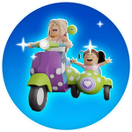 รถขับสีเขียวมีผู้ดูแลกับเด็กนั่ง จาก Twilight Daycare ของ Nighty Studio บน Roblox