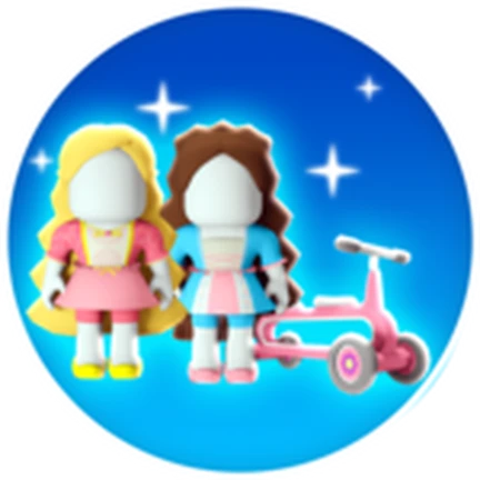 ชุดฝาแฝดและรถเข็นสีชมพู จาก Twilight Daycare ของ Nighty Studio บน Roblox