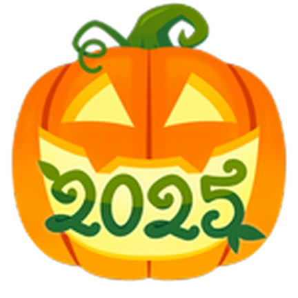 เหรียญ Badge Pumpkin Hunter 2025 ของ Warrior Cats: Ultimate Edition ตามภาพทางการ Roblox