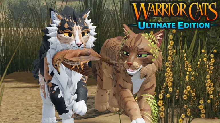 ภาพโปรโมต Media 117944522148895 ของ Warrior Cats: Ultimate Edition แสดงแมวสองตัวเดินคู่กันในป่า
