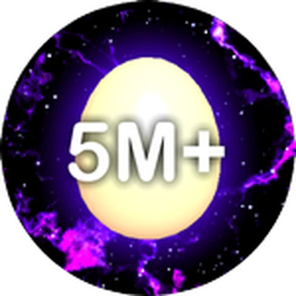 ภาพทางการ Classic Bubble Gum Simulator จาก Rumble Studios/Roblox: Hatch 5,000,000 Eggs · Badge 3839720555500278