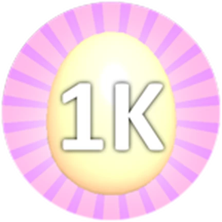 ภาพทางการ Classic Bubble Gum Simulator จาก Rumble Studios/Roblox: Hatch 1,000 Eggs · Badge 2124453008