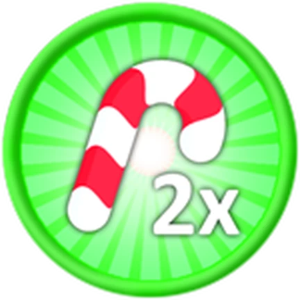 ภาพทางการ Classic Bubble Gum Simulator จาก Rumble Studios/Roblox: 2x Candy Canes · Pass 5546401