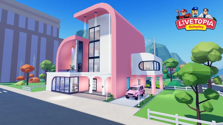 ภาพทางการ Livetopia จาก Century Makers/Roblox: Curved Four-Story House Arrives! · Event 6962267684032217236 · ภาพ 1/2